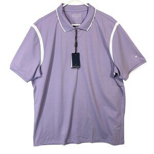 Michel Rouen Shirt Men's XL Lavender Performance Golf Short Sleeve Polo NWT